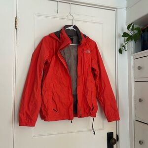 Neon Coral Orange The North Face Windbreaker Jacket